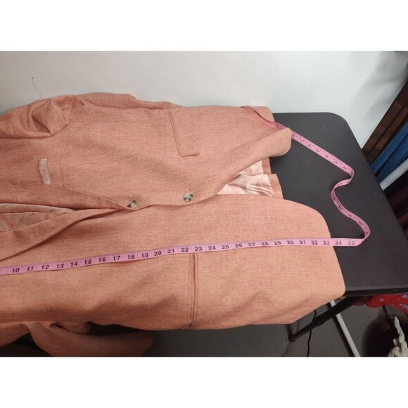 Alan Flusser Men's Linen Blend Peach Two Button Dress Blazer, XL - Picture 7 of 14